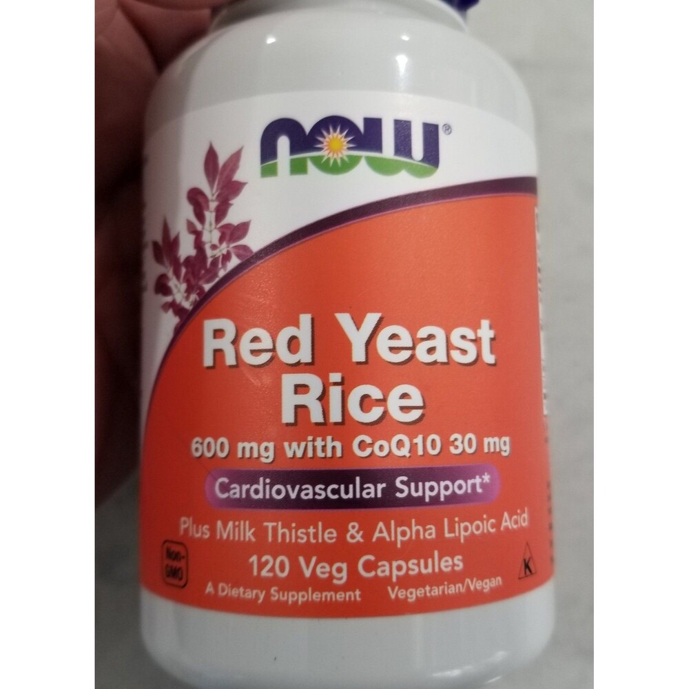 Now red yeast rice 600mg with coq10 30mg 120 veg capsules